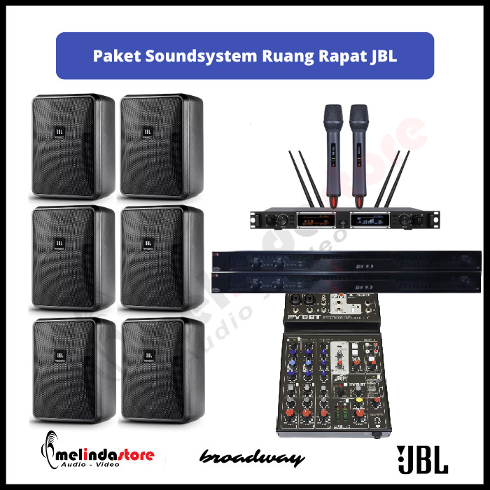 Paket Sound System Ruang Rapat Speaker JBL - 100m2 B